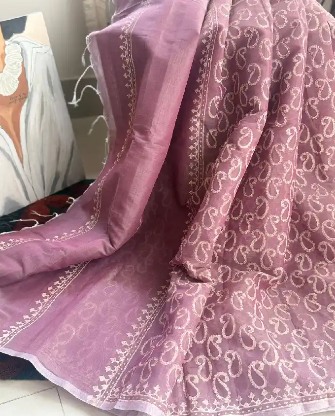 Awesome Semi Maslin with Blouse Piece #SM959 - Image 2